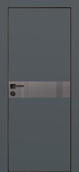 Межкомнатная дверь PROFILO PORTE ПХ-13 черная кромка с 4-х ст. Графит матовый фото