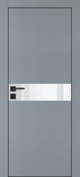 Межкомнатная дверь PROFILO PORTE ПХ-13 черная кромка с 4-х ст. Серый матовый фото