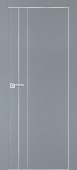 Межкомнатная дверь PROFILO PORTE ПХ-14  черная кромка с 4-х ст. Серый матовый фото