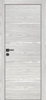 Межкомнатная дверь PROFILO PORTE ПХ-17 черная кромка с 4-х ст. Дуб скай бежевый фото