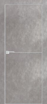 Межкомнатная дверь PROFILO PORTE ПХ-19 AL кромка с 4-х ст. Серый бетон фото