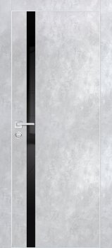 Межкомнатная дверь PROFILO PORTE ПХ- 8  AL кромка с 4-х ст. Серый бетон фото