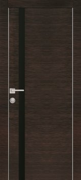 Межкомнатная дверь PROFILO PORTE ПХ- 8  AL кромка с 2-х ст. Венге горизонтальный фото