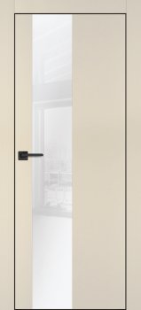Межкомнатная дверь PROFILO PORTE ПХ-6 черная кромка с 4-х ст. Бежевый матовый фото