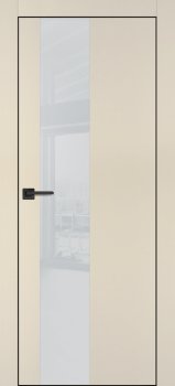 Межкомнатная дверь PROFILO PORTE ПХ-6 черная кромка с 4-х ст. Бежевый матовый фото