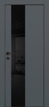 Межкомнатная дверь PROFILO PORTE ПХ-6 черная кромка с 4-х ст. Графит матовый фото