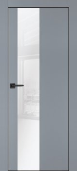 Межкомнатная дверь PROFILO PORTE ПХ-6 черная кромка с 4-х ст. Серый матовый фото