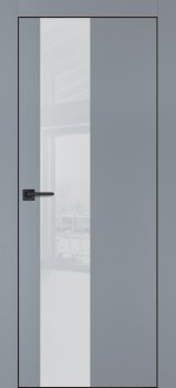 Межкомнатная дверь PROFILO PORTE ПХ-6 черная кромка с 4-х ст. Серый матовый фото