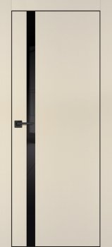 Межкомнатная дверь PROFILO PORTE ПХ-8  черная кромка с 4-х ст. Бежевый матовый фото