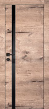 Межкомнатная дверь PROFILO PORTE ПХ-8  черная кромка с 4-х ст. Дуб пацифик фото
