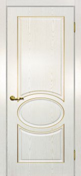 Межкомнатная дверь МАРИАМ Сиена-1 патина Белый  золото фото