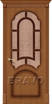 Межкомнатная дверь Соната, Ф-11 (Орех) фото