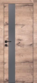 Межкомнатная дверь PROFILO PORTE PX-10 черная кромка с 4-х ст. Дуб пацифик фото
