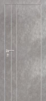 Межкомнатная дверь PROFILO PORTE PX-14  AL кромка с 2-х ст. Серый бетон фото