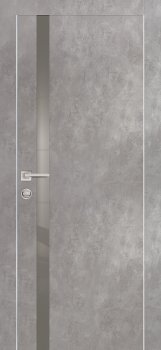 Межкомнатная дверь PROFILO PORTE PX-8  AL кромка с 2-х ст. Серый бетон фото