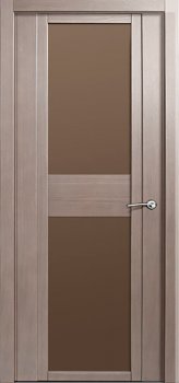 Межкомнатная дверь H-II, Дуб грейвуд, Стекло бронза фото