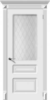 Межкомнатная дверь Трио, Белый, Остекление 