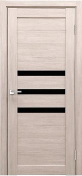 Межкомнатная дверь X-6, тон Кремовая лиственница, Остекление 