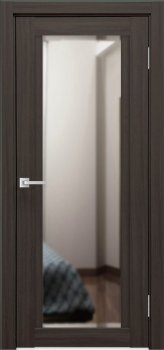 Межкомнатная дверь К-11, тон Грей, Зеркало фото