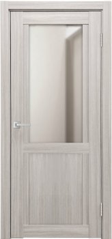 Межкомнатная дверь К-12, тон Белая лиственница, Зеркало фото