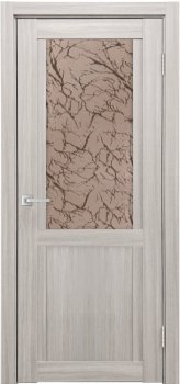 Межкомнатная дверь К-12, тон Белая лиственница, Остекление 