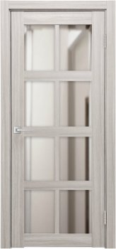 Межкомнатная дверь К-8, тон Белая лиственница, Зеркало фото