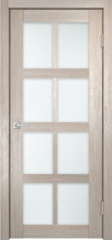 Межкомнатная дверь К-8, тон Кремовая лиственница, Остекление 