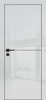 Межкомнатная дверь PROFILO PORTE HGX-19 черная кромка с 4-х ст. Агат глянец фото