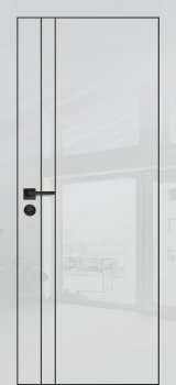 Межкомнатная дверь PROFILO PORTE HGX-20 черная кромка с 4-х ст. Агат глянец фото