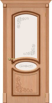 Межкомнатная дверь Азалия, Ф-05 (Дуб) фото