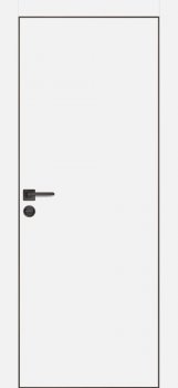 Межкомнатная дверь PROFILO PORTE PX-1 черная кромка с 4-х ст. Белый фото