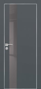 Межкомнатная дверь PROFILO PORTE PX-10  AL кромка с 4-х ст. Графит фото