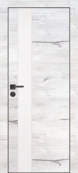 Межкомнатная дверь PROFILO PORTE PX-10 черная кромка с 4-х ст. Дуб арктик фото