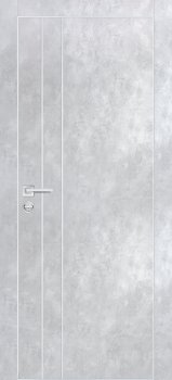 Межкомнатная дверь PROFILO PORTE PX-14  AL кромка с 4-х ст. Серый бетон фото