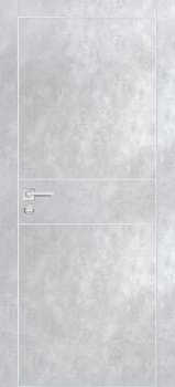 Межкомнатная дверь PROFILO PORTE PX-15  AL кромка с 4-х ст. Серый бетон фото