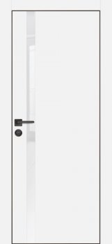 Межкомнатная дверь PROFILO PORTE PX-8  черная кромка с 4-х ст. Белый фото