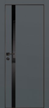 Межкомнатная дверь PROFILO PORTE PX-8  черная кромка с 4-х ст. Графит фото