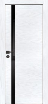 Межкомнатная дверь PROFILO PORTE PX-8  черная кромка с 4-х ст. Дуб скай белый фото