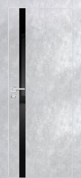 Межкомнатная дверь PROFILO PORTE PX-8  AL кромка с 4-х ст. Серый бетон фото