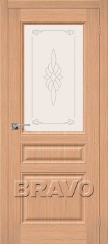 Межкомнатная дверь Статус-15, Ф-01 (Дуб) фото