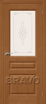 Межкомнатная дверь Статус-15, Ф-11 (Орех) фото