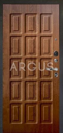 Дверь Аргус Люкс ПРО Шоколад Дуб Золотой / Черный Шелк - Внутренняя панель