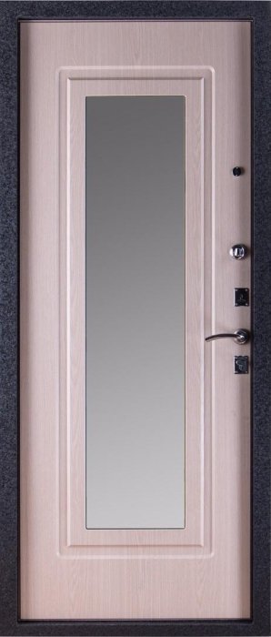 Дверь ЗД Техно Беленый дуб с зеркалом - Внутренняя панель