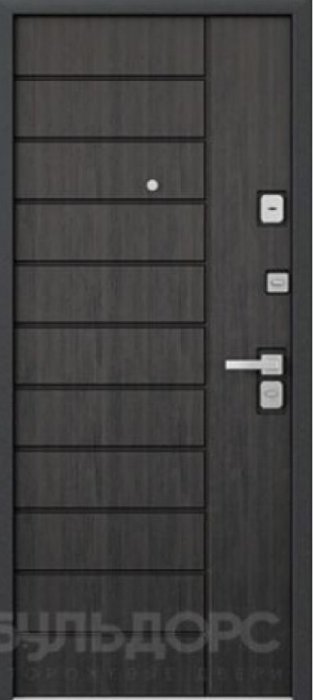 Дверь Бульдорс-44 конструктор, Черный шелк, Н-0Ларче темный, Н-9 - Внутренняя панель
