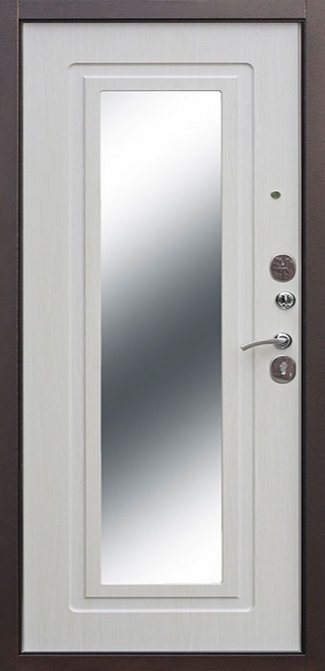 Феррони. Металлическая входная дверь Царское зеркало Белый ясень - Внутренняя панель