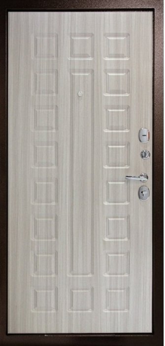 Входная металлическая дверь Континент Гарант-1 3К (Медный антик / Сандал белый) - Внутренняя панель