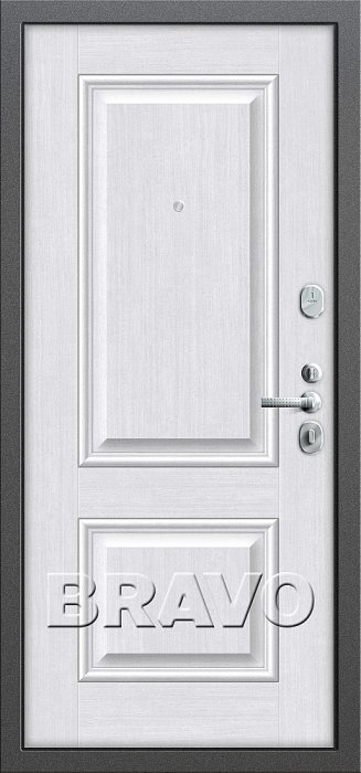 Дверь Bravo T2-232 Антик Серебро/Milk Oak - Внутренняя панель