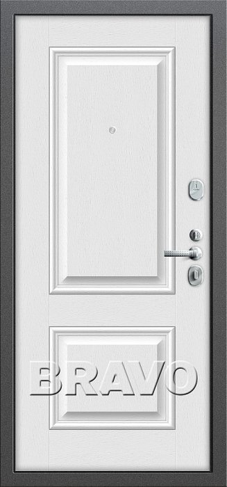 Дверь Bravo T2-232 Антик Серебро/Virgin - Внутренняя панель