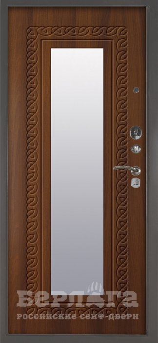 Дверь Берлога Оптима Викинг Дуб рустикальный (Зеркало) - Внутренняя панель
