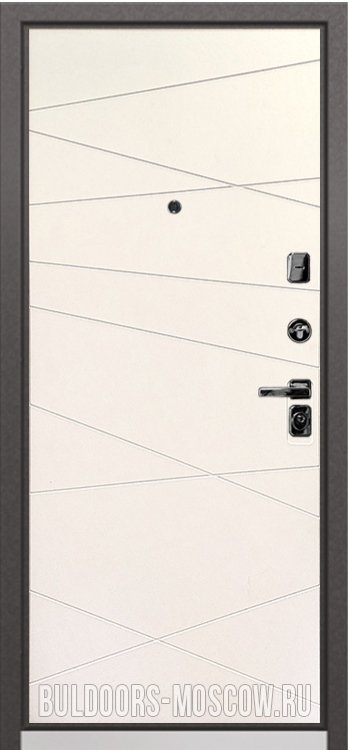 Дверь Бульдорс PREMIUM-90 Дуб шале серебро 9Р-115/Белый софт 9P-130 - Внутренняя панель